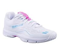 Scarpe da donna per il padel Babolat Sensa Rise - white/rhodamine red - Bianco (39)