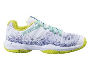 Scarpe da donna per il padel Babolat Sensa - white/spring bud - Multicolore (38,5)
