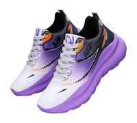 Scarpe da donna per il tempo libero, alla moda, leggere, traspiranti, per camminare, per attività all'aria aperta, da jogging, antiscivolo, da corsa, da trekking, da trekking, con suola morbida, Lilla