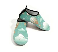 Scarpe da donna per sport acquatici, ad asciugatura rapida, da spiaggia, nuoto, cielo, blu, mongolfiera, senza lacci, calzini acquatici a piedi nudi, per escursionismo, surf, yoga, Mongolfiera cielo