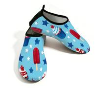 Scarpe da donna per sport acquatici ad asciugatura rapida, scarpe da spiaggia rosse e blu, con cupcake e ghiaccioli, senza lacci, per escursionismo, surf, yoga, Cupcakes e ghiaccioli rossi blu, 41/42