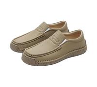 Scarpe da donna realizzate a mano, in morbida pelle, impermeabili, antiscivolo, per tutte le stagioni, ultra comode, per piedi nudi, retrò, larghi, scarpe da trekking, scarpe ortopediche, cachi, 43 EU