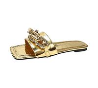scarpe da donna scarpe da scrittura nere scarpe estive suola morbida moda piatta casual plaid all'aperto tinta unita scarpe nere per le donne, Oro, 42 EU