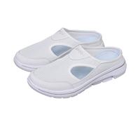 Scarpe da donna - Scarpe da tempo semi-aperte Sneaker alla moda scarpe piattaforma sneaker suola in gomma scarpe senza lacci scarpa maglia cava superiore scarpe traspirante scarpa, bianco, 41 EU