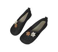 Scarpe da donna Slip on Loafers Ballerine Loafer Slippers Comode Casual Flat Mocassin Leggero Traspirante Walking Scarpe da passeggio Lavoro Comode Scarpe Casual Penny Scarpe basse, Nero , 43