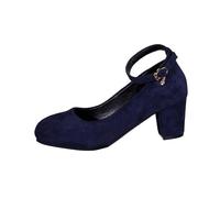 Scarpe da donna tacco alla moda eleganti scarpe con tacco a punta chiusa per tempo libero classico scarpe tacco piccolo sexy di grandi dimensioni scarpe tacco per club sera, blu, 42 EU