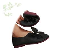 Scarpe da donna vintage Mary Jane con Bow 2025 New Round Toe Soft Sole con dettagli Bow Comfortable Foldable Ballet Flats Shoes, Nero , 40 EU