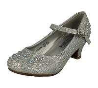 Scarpe Da Festa Con Tacco A Kitten Glitterate Per Ragazze Junior Spot On H3R046