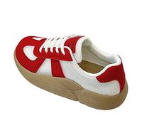 Scarpe da fitness da donna, con imbottitura d'aria, leggere, antiscivolo, per camminare, per attività all'aria aperta, per il fitness, per la corsa su strada, per attività sportive, Colore: rosso, 36