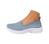 Scarpe da fitness da donna, leggere, leggere, traspiranti, eleganti, antiscivolo, per camminare, per attività all'aria aperta, per il fitness, per la corsa su strada, Azzurro, 41 EU