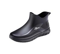 Scarpe da giardino impermeabili alla moda da uomo Sportive Low Cut Rain Booties Beige Slip On Outdoor Sneakers Suola a contrasto per la passeggiata