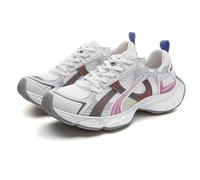 Scarpe da Ginnastica alla Moda da Donna - Sneakers Oxford Traspiranti, Leggere, Casual, con Lacci, Primavera-Autunno, con Colori Coordinati, Scarpe Basse Versatili,Color-38