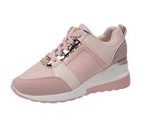 Scarpe da ginnastica alte da donna, con tacco alto, in memory foam, per camminare, per migliorare l'altezza, con supporto per l'arco plantare, scarpe da corsa su strada, comode, sportive, con zeppa