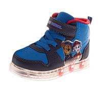 Scarpe da ginnastica alte per ragazzi con luci a LED, per bambini, Paw Patrol, Spiderman, Monster Jam, Sonic (taglia: 6-10 bambini piccoli / 11-12 bambini), Paw Patrol - Blu Navy, 30 EU