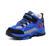 Scarpe da Ginnastica Bambino 34 Sneakers Bambino 36 - Ragazzi Stivali da Neve in Pelle Invernali E Ispessiti Nuovi Antiscivolo E Caldi da Trekking Grandi E Piccoli (Blue 39 Big Kids)