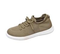 Scarpe da Ginnastica Basse da Donna, in Rete Traspirante, con Lacci, per Il Commercio Estero, Leggere, Sportive, Antivento, Casual (Khaki, 42)