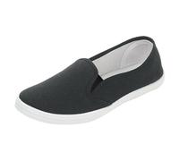 Scarpe da ginnastica basse da donna, in tela, casual, comode, leggere, per passeggiate quotidiane, vacanze, estate, Nero , 39 EU