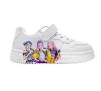 Scarpe da Ginnastica Bianche da Ragazza, Nuova Collezione Primaverile di Scarpe Casual per Bambini con Chiusura a Velcro,Style 2,32 EU