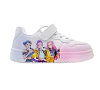 Scarpe da Ginnastica Bianche da Ragazza, Nuova Collezione Primaverile di Scarpe Casual per Bambini con Chiusura a Velcro,Style 1,32 EU