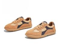Scarpe da Ginnastica Bianche retrò da Donna alla Moda - Sneakers Oxford Traspiranti Casual con Lacci, Adatte a Tutte Le Stagioni, Primavera-Autunno, con Tendenza Abbinata ai Colori,Brown-37