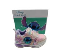 Scarpe da ginnastica bimba sneakers bambina luci Stitch a strappo rosa Disney