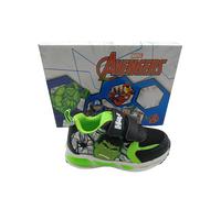 Scarpe da ginnastica bimbo bambino con luce a strappo nero Marvel Avenger Hulk