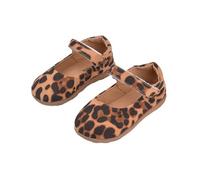 Scarpe da ginnastica casual basse traspiranti leggere senza lacci con design leopardato per bambini di 1 3,5 anni, Caff, 22 EU