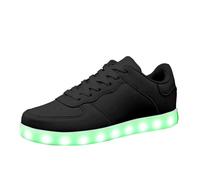 Scarpe da Ginnastica Casual da Donna con luci a LED, Passeggio, per l'uso Quotidiano all'aperto, comode, Antiscivolo, in Pelle, alla Moda, Sportive (Black, 44)