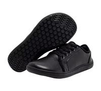 Scarpe da ginnastica casual da uomo con lacci, suola in gomma antiscivolo, scarpe da ginnastica leggere per lavoro, comode scarpe basse in ecopelle, scarpe basse minimaliste street style, Nero , 43 EU