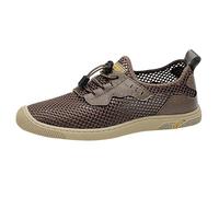 Scarpe da ginnastica casual da uomo, vestibilità larga, scarpe da ginnastica basse da uomo, in rete traspirante, con lacci, scarpe da ginnastica antiscivolo a goccia zero, leggere, scarpe da corsa