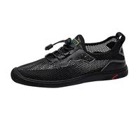 Scarpe da ginnastica casual da uomo, vestibilità larga, scarpe da ginnastica basse da uomo, in rete traspirante, con lacci, scarpe da ginnastica antiscivolo a goccia zero, leggere, scarpe da corsa