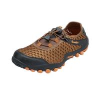 Scarpe da ginnastica casual da uomo, vestibilità larga, scarpe da ginnastica da uomo, impermeabili, traspiranti, in rete, regolabili, con lacci, per attività all'aperto, escursionismo, scarpe da