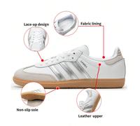 Scarpe da ginnastica casual modello Adidas Samba OG, da donna, leggere, confortevoli e resistenti all'usura Le adidas Samba hanno lasciato il segno sui campi da calcio indoor ben prima di approdare su
