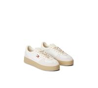 Scarpe da ginnastica con plateau in pelle, THE GREENWICH Beige 39