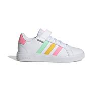 Scarpe da ginnastica con stringhe e strappo in velcro per bambini adidas Grand Court Blanc 30,5