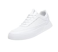 Scarpe da ginnastica da corsa da uomo per camminate all'aperto piatte antiscivolo scarpe da ginnastica da uomo in rete di pizzo traspirante scarpe casual con supporto per arco alla caviglia alla moda
