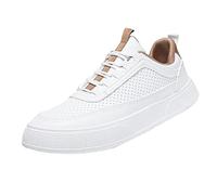 Scarpe da ginnastica da corsa da uomo per camminate all'aperto piatte antiscivolo scarpe da ginnastica da uomo in rete di pizzo traspirante scarpe casual con supporto per arco alla caviglia alla moda