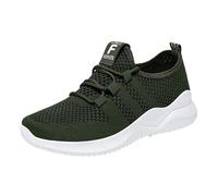 Scarpe da ginnastica da donna a rete con cuscino d'aria traspirante anti odore scarpe larghe da corsa antiscivolo flessibili scarpe estive leggere casual da spiaggia, Verde, 37.5 EU