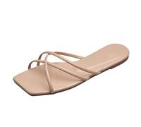 Scarpe da ginnastica da donna a vento pantofole da donna nuova estate al di fuori della versione coreana di semplice cinturino sottile testa quadrata fondo piatto sandali da spiaggia scarpe da mare