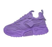 Scarpe da ginnastica da donna, alla moda, con plateau, da passeggio, casual, leggere, comode, traspiranti, antiscivolo, per atletica, palestra, street mesh, Viola, 41 EU