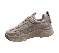 Scarpe da ginnastica da donna, alla moda, con plateau, da passeggio, casual, leggere, comode, traspiranti, antiscivolo, per atletica, palestra, street mesh, Grigio, 39.5 EU