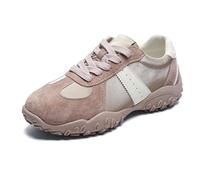 Scarpe da Ginnastica da Donna alla Moda Oxford con Aumento di Altezza Entro 7 cm - Sneakers Casual Leggere con Lacci e Colori Coordinati, Scarpe Basse Versatili,Pink-38