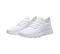 Scarpe da ginnastica da donna bianche, scarpe da jogging da donna, ammortizzate, per attività all'aperto, fitness, jogging, sport, tinta unita, per il tempo libero, scarpe da corsa, scarpe da trekking