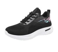 Scarpe da ginnastica da donna, casual, con lacci, leggere, alla moda | Sneakers sportive da donna alla moda con lacci con design a onde per uscite casual che migliorano lo stile quotidiano