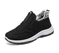 Scarpe da ginnastica da donna comode da autunno e inverno, calde e spesse, scarpe da ginnastica antiscivolo, stivaletto casual, scarpe sportive baggy, alla moda, per sport all'aria aperta, Nero , 37