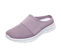 Scarpe da ginnastica da donna, comode in rete, leggere, traspiranti, per il tempo libero, per camminare, sport, fitness, jogging, attività all'aperto, estive, Lilla, 39 EU