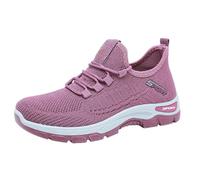 Scarpe da ginnastica da donna, comode, per camminare, lavoro, palestra, atletica, corsa, con supporto per arco in memory foam, antiscivolo, con zeppa piatta, ortopediche, casual, all'aperto, Viola