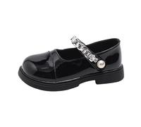 Scarpe da ginnastica da donna con bowknot First Shoes Buckle Strap Toddler Soft Bottom Breathable Princess Shoes Super Fit Sneaker da ragazza, Nero , 30 EU