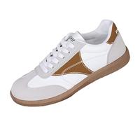Scarpe da ginnastica da donna con lacci, antiscivolo, traspiranti, leggere, casual, da camminata, suola morbida, scarpe da ginnastica da corsa, scarpe da ginnastica basse e spesse, ortopediche, per