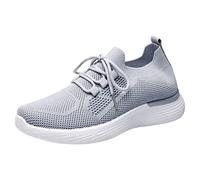 Scarpe da ginnastica da donna con lacci in memory foam, scarpe da corsa in rete traspirante, suola spessa morbida, scarpe da ginnastica casual, leggere e comode, basse, ortopediche, sportive